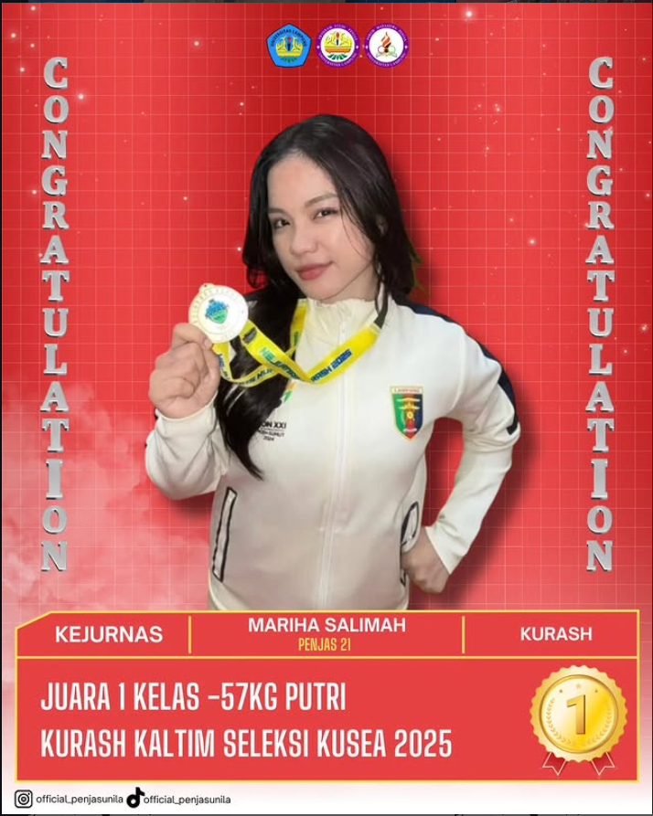 Foto prestasi Kejurnas kurash kaltim seleksi kusea 2025